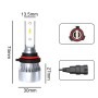 2 PCS 1902 9005 / HB3 / H10 DC9-36V / 23W / 6000K / 2300LM IP68 Car LED Headlight Lamps (White Light)