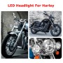 5.75 inch DC12V 6000K-6500K 40W Car LED Headlight for Harley (Silver)