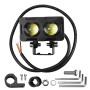 ZH-1583A1 External Waterproof Double Lamp Bead LED Headlight Square Dragon Button Type