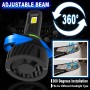 A1 2 PCS 9006 DC9-23V / 24W / 6000K / 8000LM IP67 Waterproof Car LED Headlight