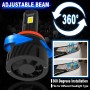 A1 2 PCS H11 DC9-23V / 24W / 6000K / 8000LM IP67 Waterproof Car LED Headlight