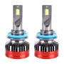 K10 1 Pair H8 DC12V / 65W / 6000K / 6500LM Car LED SMD-3750 Lamp Bead Headlight