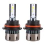 1 Pair 9004 DC12V / 30W / 3000LM Car LED SMD-1860 Lamp Bead Tricolor Headlight