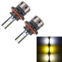 1 Pair H13 DC12V / 30W / 3000LM Car LED SMD-1860 Lamp Bead Tricolor Headlight