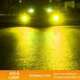 1 Пара 9006 27W / DC12V Автомобильный алюминиевый сплав светодиодный фар (золотой свет)