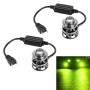 1 Pair H7 27W / DC12V Car Aluminum Alloy LED Headlight (Lime Green)