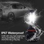 V4 9005 2 PCS DC9-36V 22W 2500LM 6000K White Light IP68 Car LED Headlight Lamps(Black)