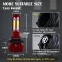V4 9005 2 PCS DC9-36V 22W 2500LM 8000K Ice Blue Light IP68 Car LED Headlight Lamps(Red)
