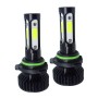 V4 9006 2 PCS DC9-36V 22W 2500LM 6000K White Light IP68 Car LED Headlight Lamps(Black)