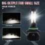 V4 9006 2 PCS DC9-36V 22W 2500LM 6000K White Light IP68 Car LED Headlight Lamps(Black)