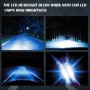 V4 9006 2 PCS DC9-36V 22W 2500LM 8000K Ice Blue Light IP68 Car LED Headlight Lamps(Red)