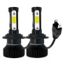 V4 H7 2 PCS DC9-36V 22W 2500LM 6000K White Light IP68 Car LED Headlight Lamps(Black)