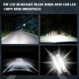 V4 H7 2 PCS DC9-36V 22W 2500LM 6000K White Light IP68 Car LED Headlight Lamps(Black)