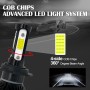 V4 H7 2 PCS DC9-36V 22W 2500LM 6000K White Light IP68 Car LED Headlight Lamps(Black)