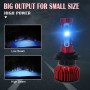 V4 H7 2 PCS DC9-36V 22W 2500LM 8000K Ice Blue Light IP68 Car LED Headlight Lamps(Red)