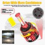 X18 H8 / H9 / H11 2 PCS DC9-36V / 22W / 6000K / 8000LM IP68 Waterproof Car LED Headlight(White Light)