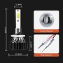 F2 880 / 881 / H27 2 PCS DC9-36V / 25W / 6000K / 2500LM IP68 Waterproof Car LED Headlight(Cold White Light)