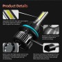 F2 9004 / HB1 2 PCS DC9-36V / 25W / 6000K / 2500LM IP68 Waterproof Car LED Headlight(Cold White Light)