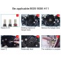 F2 H8 / H9 / H11 2 PCS DC9-36V / 25W / 6000K / 2500LM IP68 Waterproof Car LED Headlight(Cold White Light)