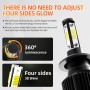 M6 H7 2 PCS DC9-36V / 25W / 6000K / 2500LM IP68 Waterproof Car LED Headlight(Cold White Light)