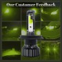 P1 H4 1 Pair 9V-36V / 36W / 6000LM IP68 Green Lime Light Waterproof Car LED Headlight