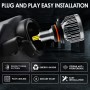 V9 9005 2 PCS DC10-32V / 6000K / 3000LM / 30W IP65 Waterproof Car LED Headlight