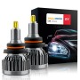 V9 9005 2 PCS DC10-32V / 6000K / 3000LM / 30W IP65 Waterproof Car LED Headlight