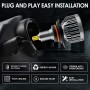 V9 9012 2 PCS DC10-32V / 6000K / 3000LM / 30W IP65 Waterproof Car LED Headlight