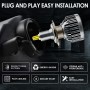 V9 H7 2 PCS DC10-32V / 6000K / 3000LM / 30W IP65 Waterproof Car LED Headlight