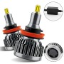 V9 H11 2 PCS DC10-32V / 6000K / 3000LM / 30W IP65 Waterproof Car LED Headlight