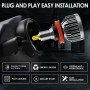 V9 H11 2 PCS DC10-32V / 6000K / 3000LM / 30W IP65 Waterproof Car LED Headlight