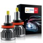 V9 H11 2 PCS DC10-32V / 6000K / 3000LM / 30W IP65 Waterproof Car LED Headlight