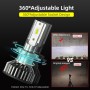 F2 H4 1 Pair 12V / 25W / 3000LM IP68 Waterproof Car 1860 CSP LED Headlight(White Light)