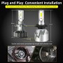 F2 H4 1 Pair 12V / 25W / 3000LM IP68 Waterproof Car 1860 CSP LED Headlight(White Light)