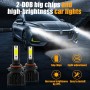 1 Pair V10 9006 6000K / 8000LM / 40W / DC10-32V IP67 Waterproof Car LED Headlight