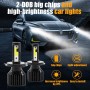 1 Pair V10 H4 6000K / 8000LM / 40W / DC10-32V IP67 Waterproof Car LED Headlight