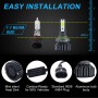 1 Pair F2 9006 DC9-23V / 24W / 8000K / 2500LM IP67 Car LED 3570 Lamp Beads Headlight(Ice Blue Light)