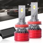 1 Pair F5 H11 DC9-23V / 24W / 6500K / 2500LM IP67 Car LED 3570 Lamp Beads Headlight(White Light)