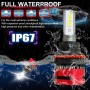 1 Pair F10 9007 DC9-23V / 24W / 2500LM / 6000K IP67 Car LED 3570 Lamp Beads Headlight(White Light)