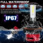 1 Pair F10 H13 DC9-23V / 24W / 2500LM / 6000K IP67 Car LED 3570 Lamp Beads Headlight(White Light)