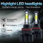 1 Pair V6 9012 DC9-36V / 22W / 2200LM / 6000K IP68 Car LED COB Lamp Beads Headlight