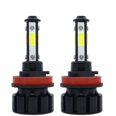 1 Pair V6 H11 DC9-36V / 22W / 2200LM / 6000K IP68 Car LED COB Lamp Beads Headlight