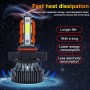 1 Pair V7 5202 DC9-36V / 22W / 2200LM / 6000K IP68 Car LED COB Lamp Beads Headlight(White Light)