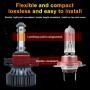 1 Pair V7 5202 DC9-36V / 22W / 2200LM / 6000K IP68 Car LED COB Lamp Beads Headlight(White Light)