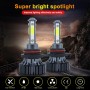 1 Pair V7 9012 DC9-36V / 22W / 2200LM / 6000K IP68 Car LED COB Lamp Beads Headlight(White Light)