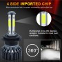 1 Pair V7 H7 DC9-36V / 22W / 2200LM / 6000K IP68 Car LED COB Lamp Beads Headlight(White Light)