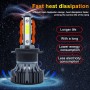 1 Pair V7 H7 DC9-36V / 22W / 2200LM / 6000K IP68 Car LED COB Lamp Beads Headlight(White Light)