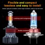 1 Pair V7 H7 DC9-36V / 22W / 2200LM / 6000K IP68 Car LED COB Lamp Beads Headlight(White Light)