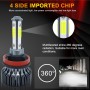 1 Pair V7 H11 DC9-36V / 22W / 2200LM / 6000K IP68 Car LED COB Lamp Beads Headlight(White Light)