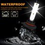 1 Pair P2 9005 DC9-12V / 24W / 2200LM IP68 Car Waterproof Headlight 6LEDs SMD-3570 Lamp Beads(6000K White Light)